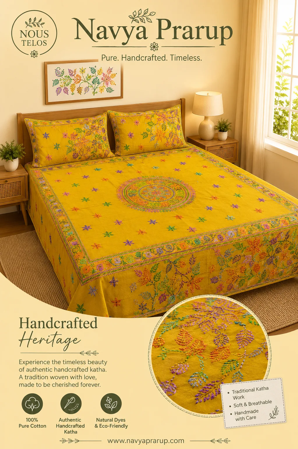 Artisanal Percale Cotton Bedsheet Set