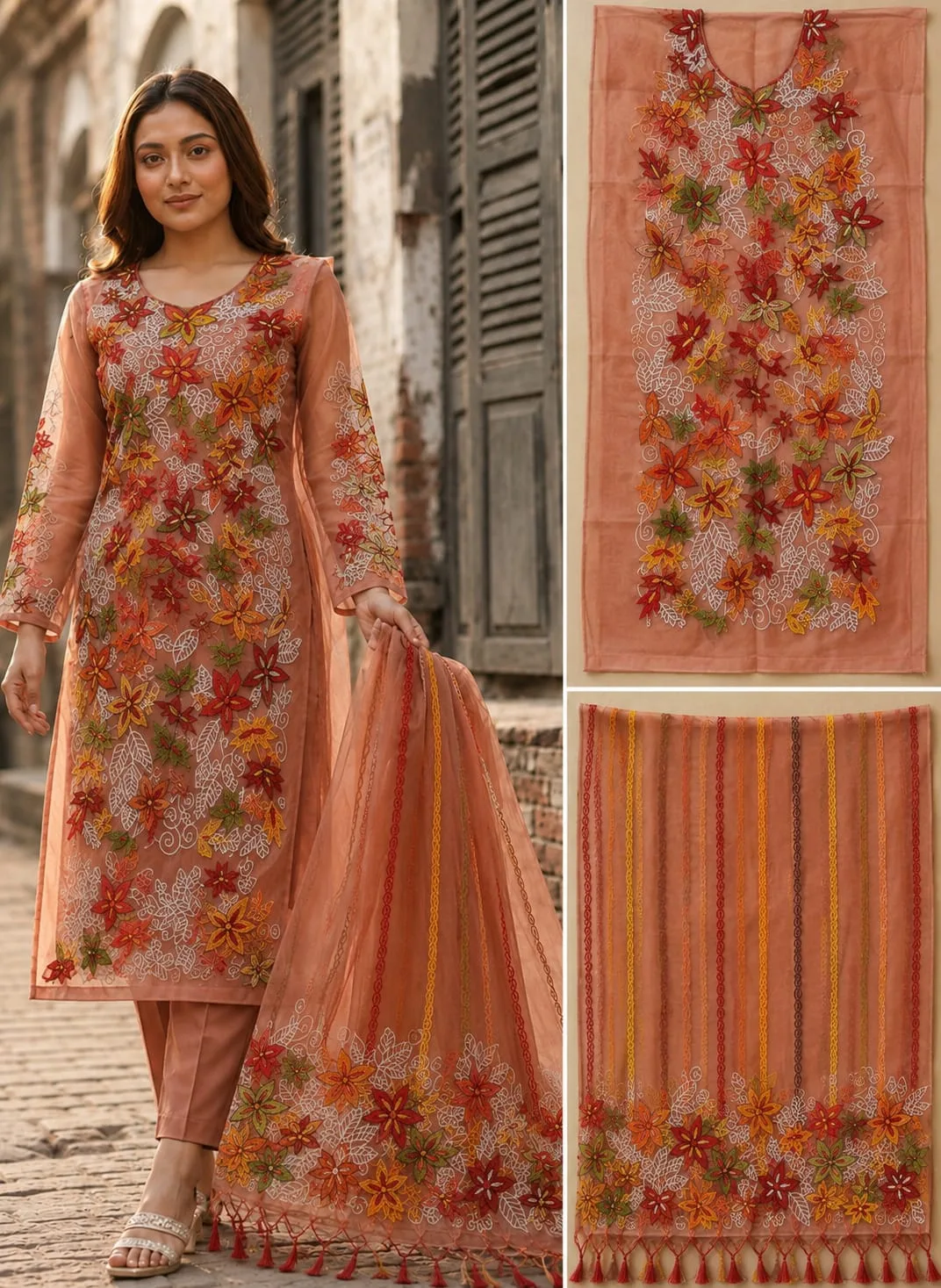 Ochre Terracotta Kurti & Culotte
