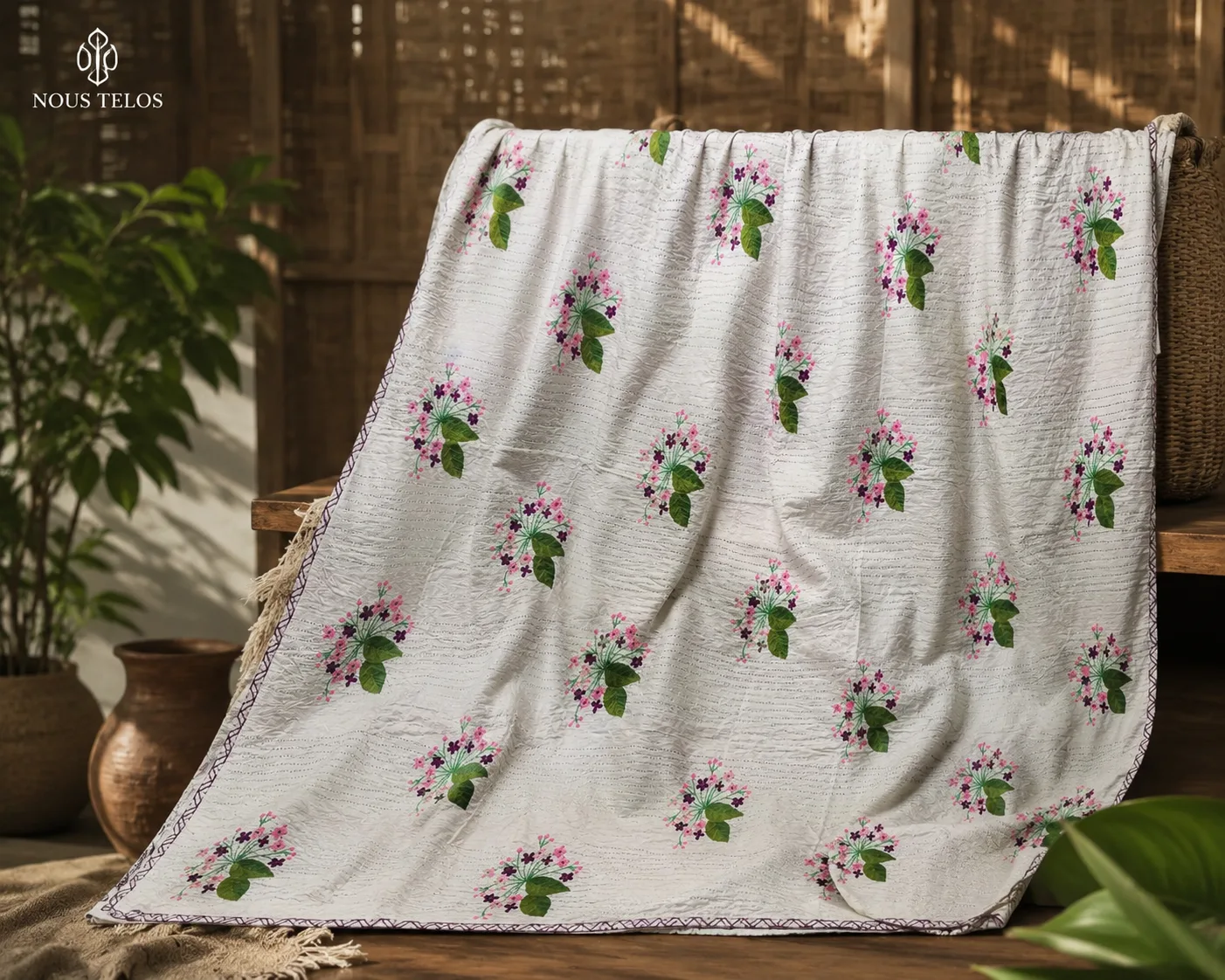 Heirloom Nakshi Kantha Quilt