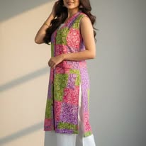Sleeveless Long Koti for Women