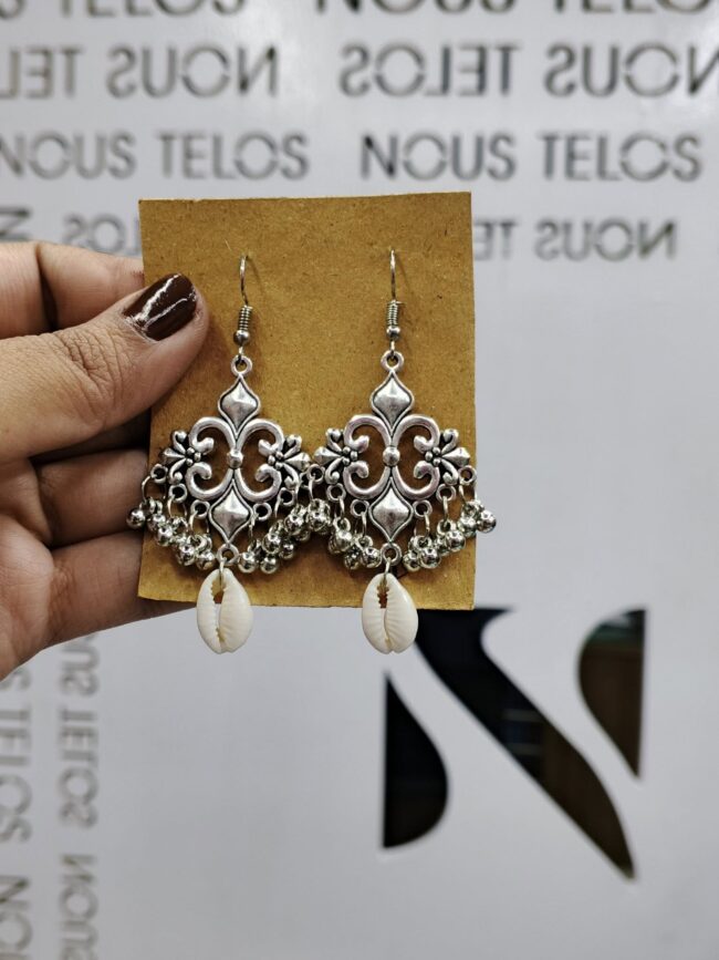 Brass Silver Shell Earing for Women 19