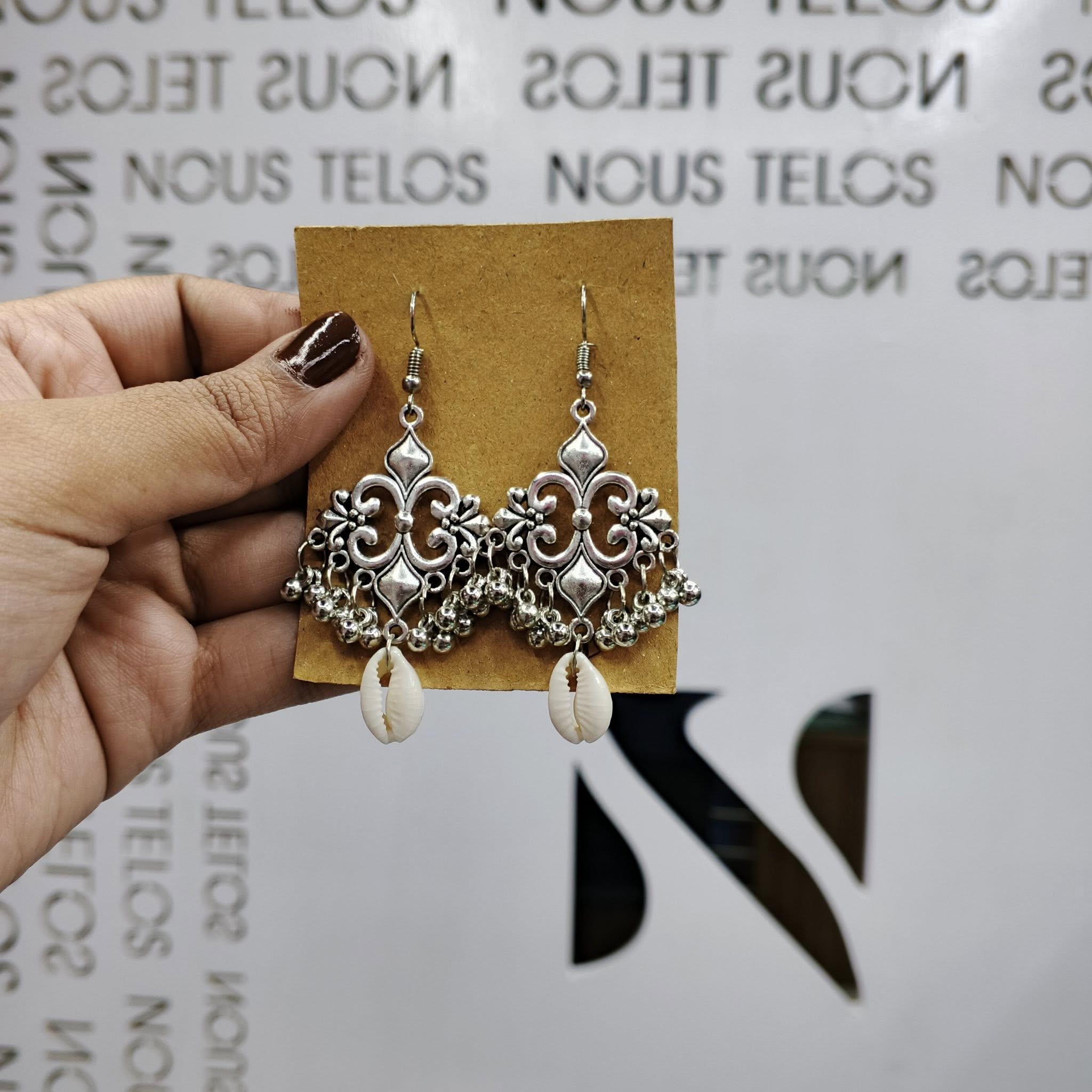 Brass Silver Shell Earing for Women 19