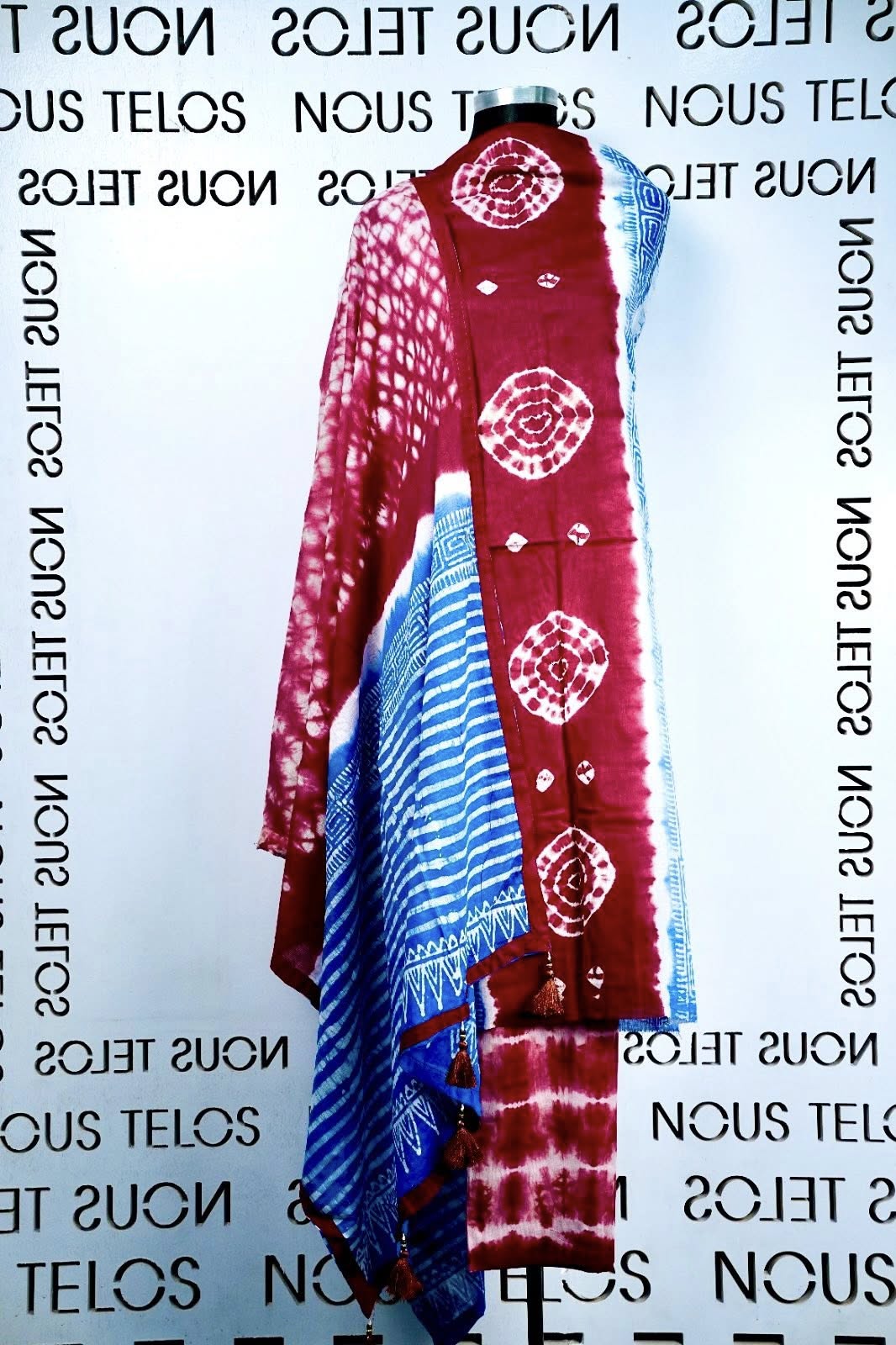 Block Batik Printed Unstitched Cotton Shalwar Kameez 3 pc