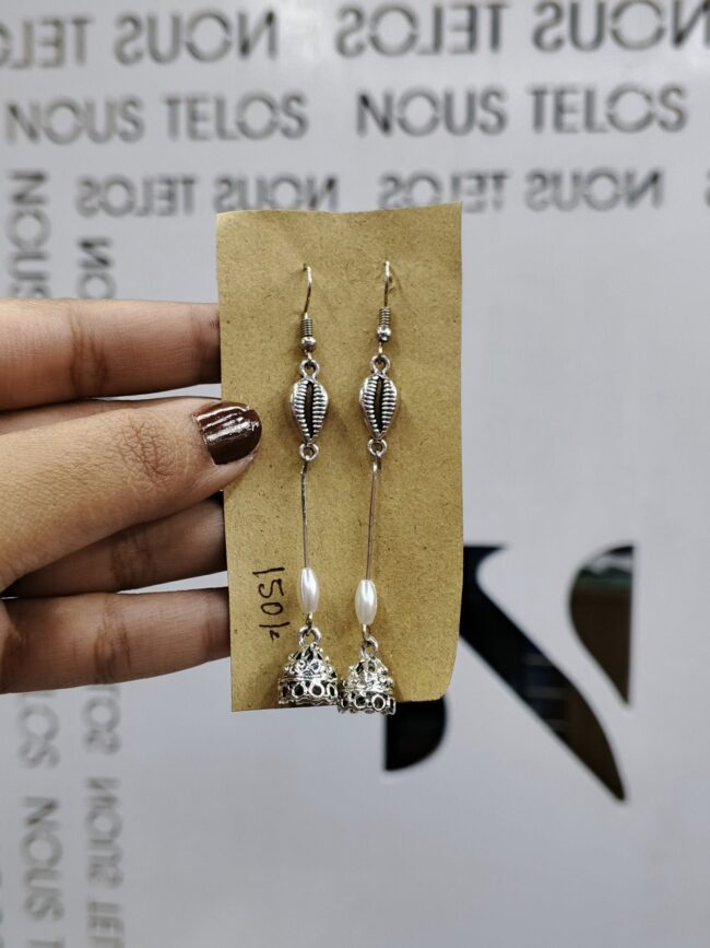 Brass Pearl Long Tassel Strand Earrings for Women 14