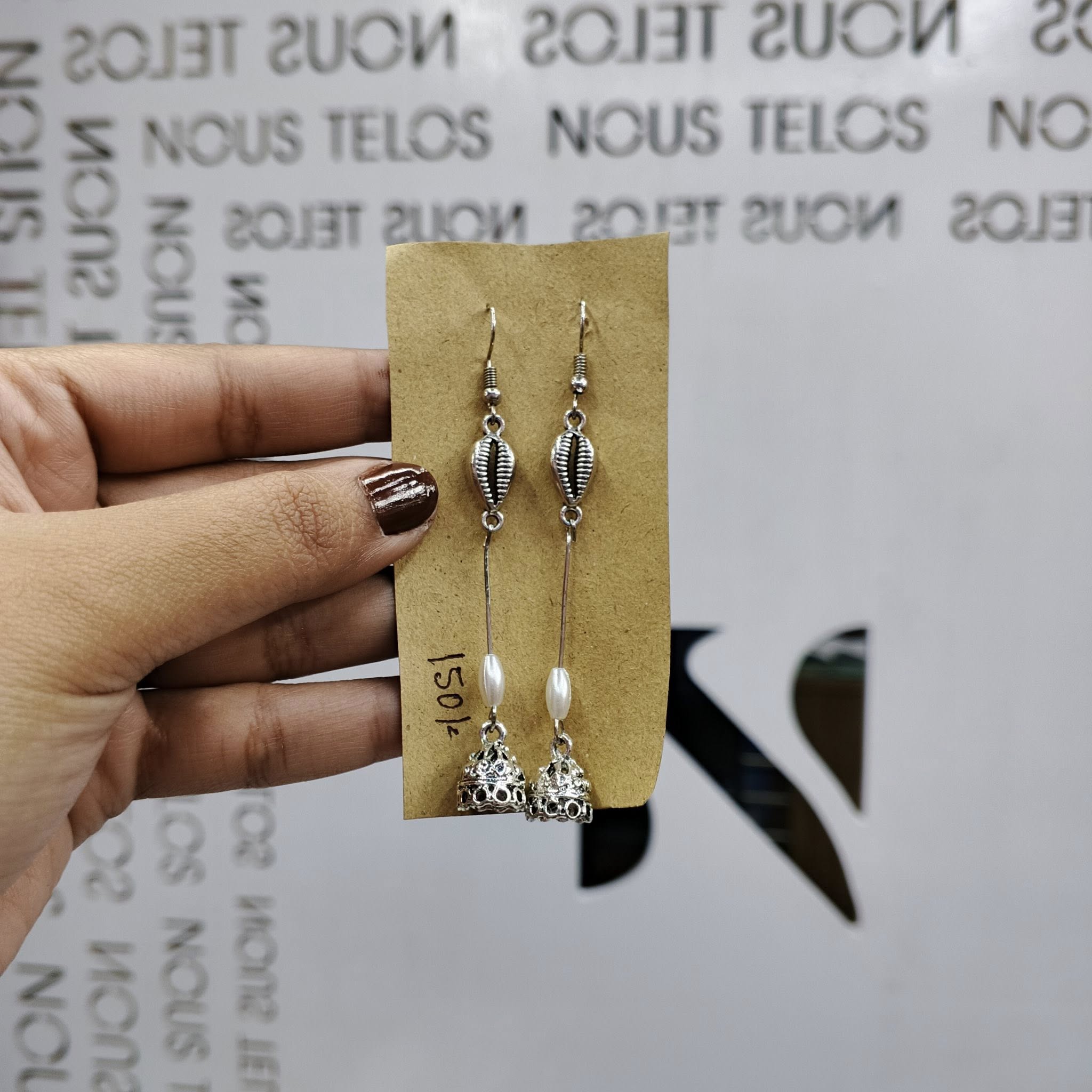 Brass Pearl Long Tassel Strand Earrings for Women 14