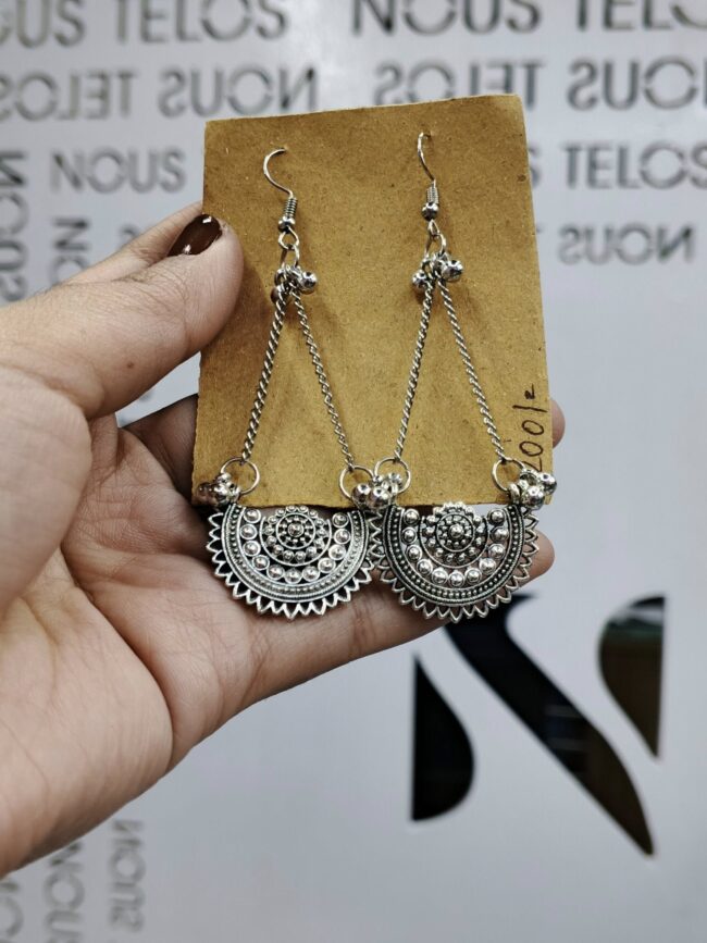 Brass Long Tassel Strand Earrings for Women 21