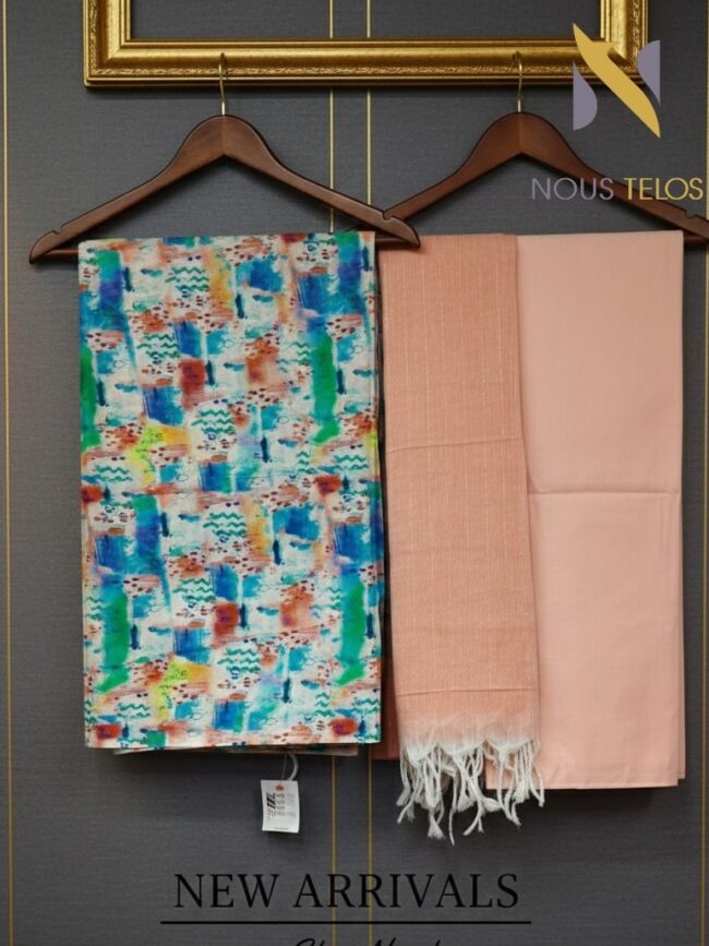 Printed Unstitched Suti 3-Piece 3