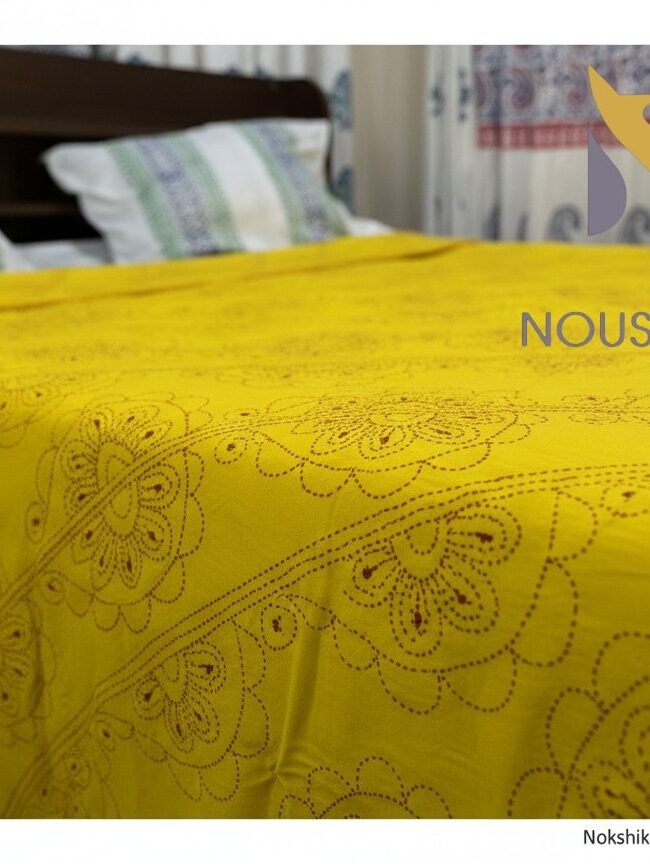 Yellow Nakshi Stitches Katha 4