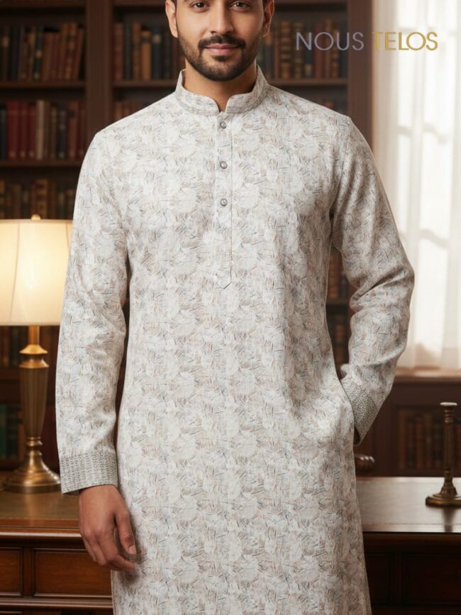 Printed Embroidered Cotton Panjabi 19