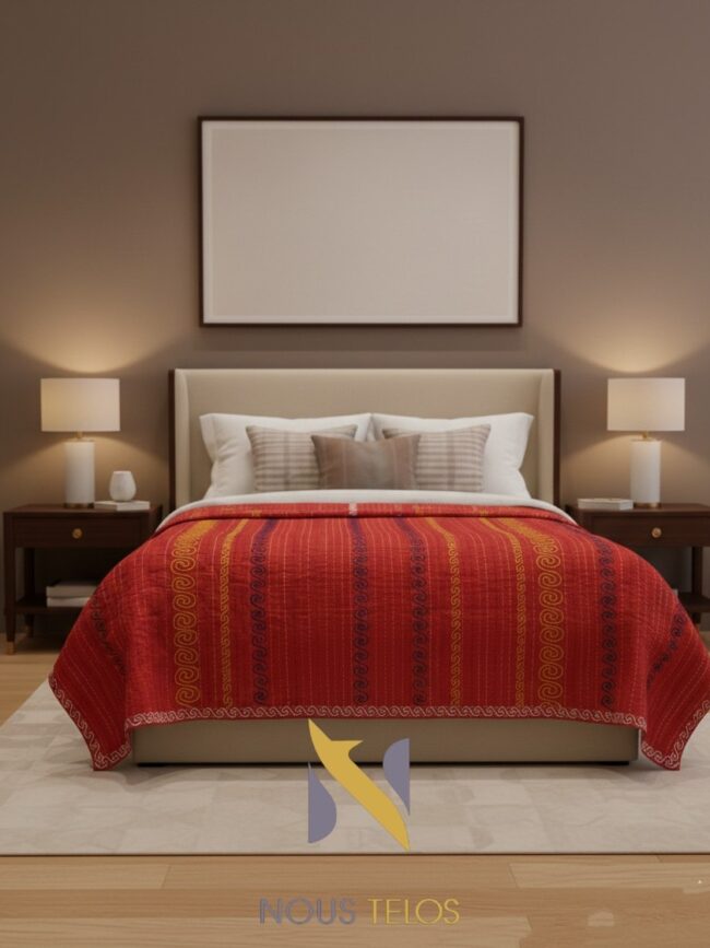 Red Nakshi Stitches Katha 5