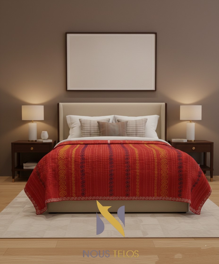 Red Nakshi Stitches Katha 5