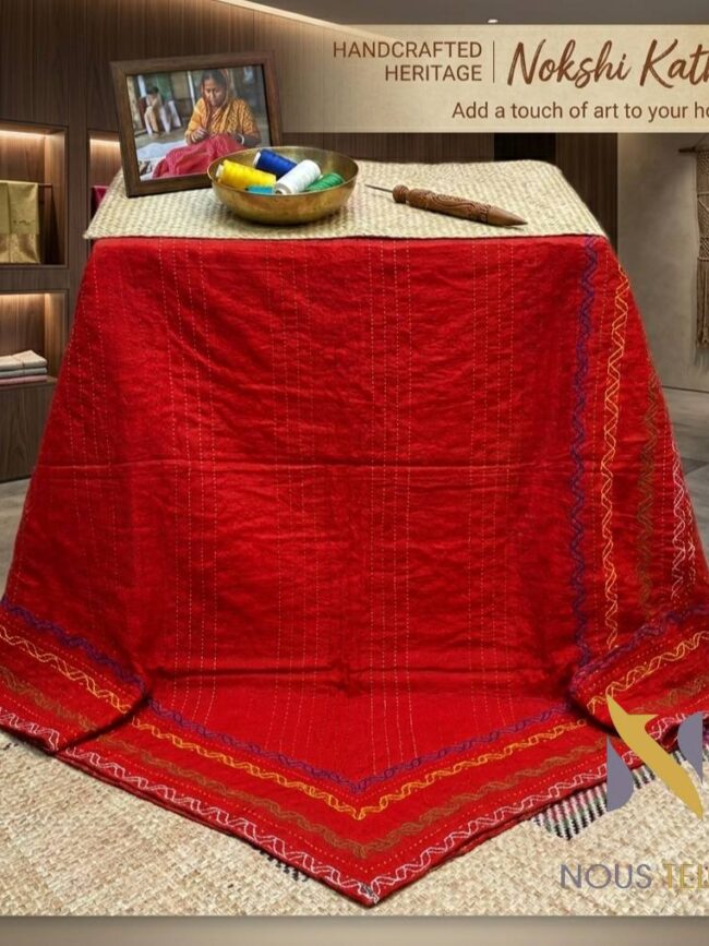 Red Nakshi Stitches Katha 14