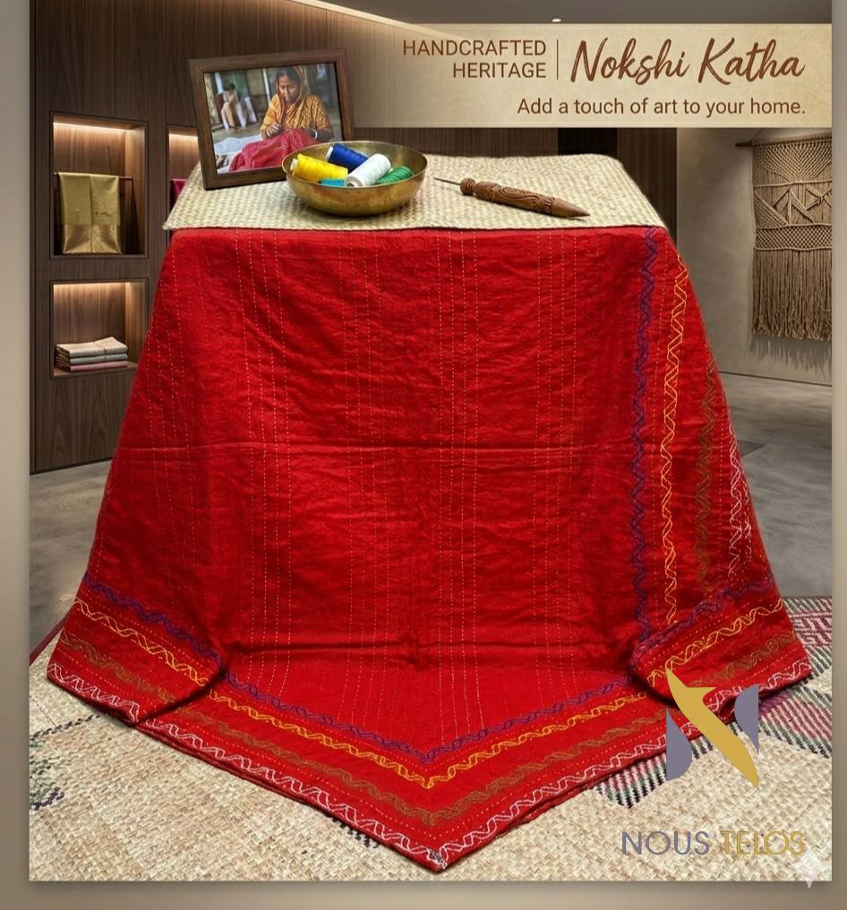 Red Nakshi Stitches Katha 14