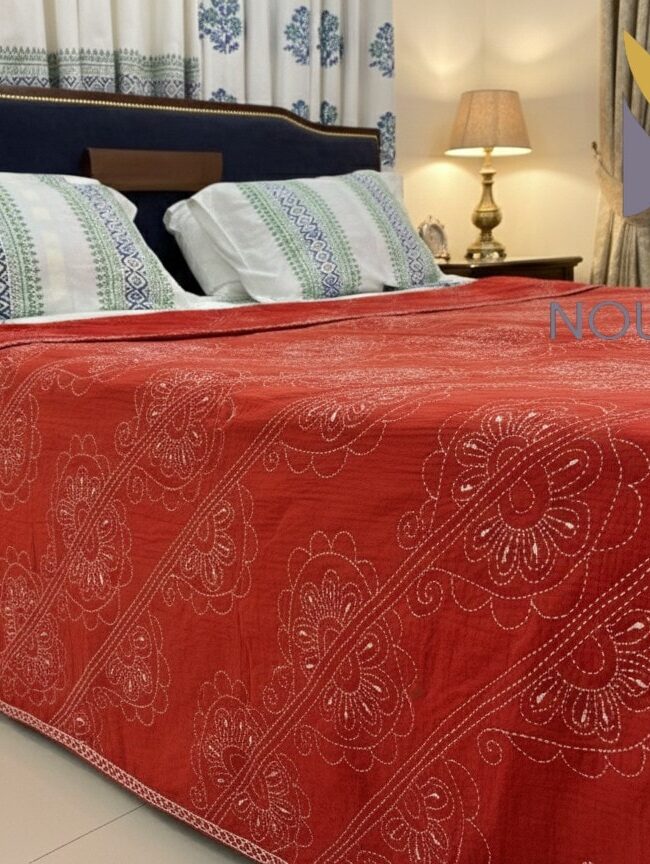 Red Nakshi Stitches Katha 6