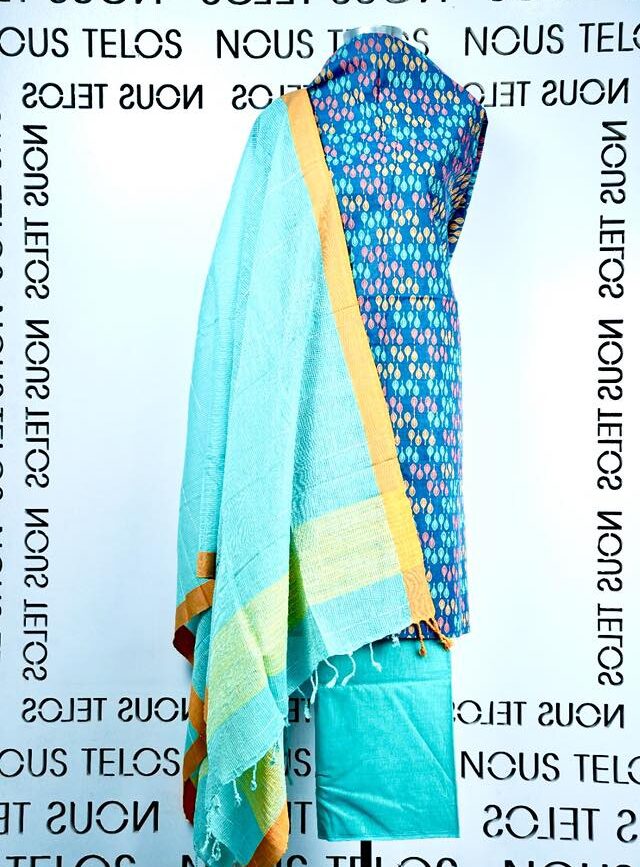 Printed Feroza Cotton Shalwar Kameez Fabric Set