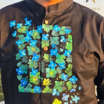 Hand Painted Black Panjabi