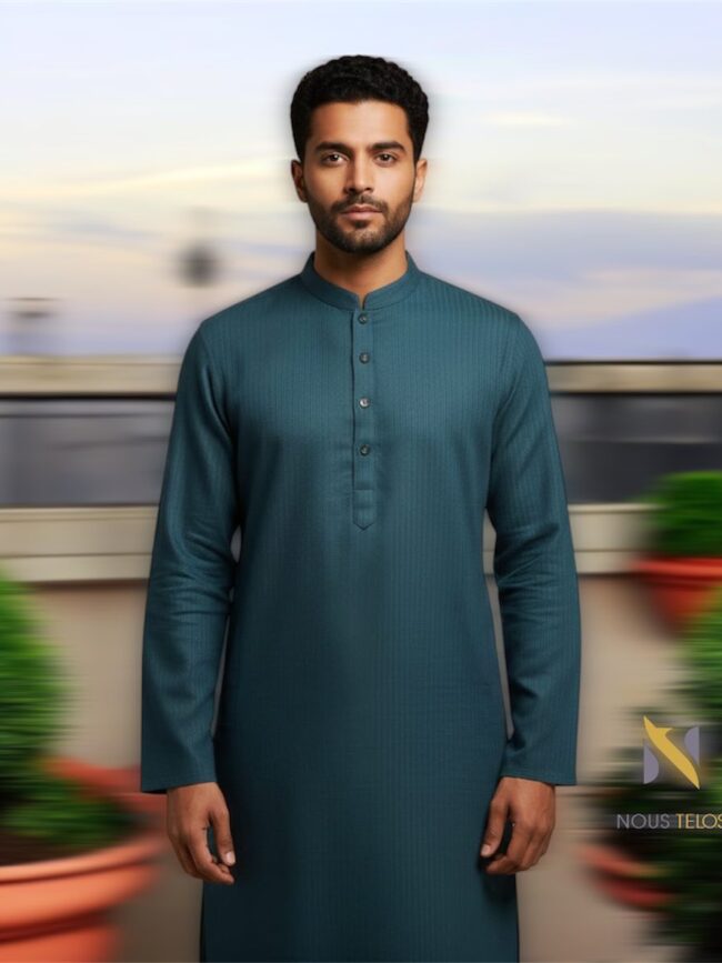 Green Cotton Panjabi 4