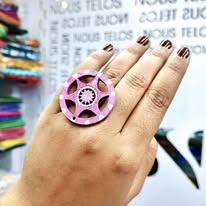Pink Wooden Ring 21 for Women