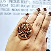 Brown Wooden Ring 23 for Women