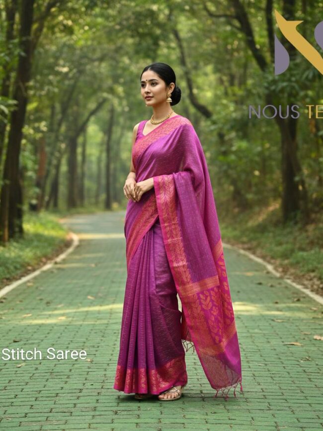 Katha Stitch Saree
