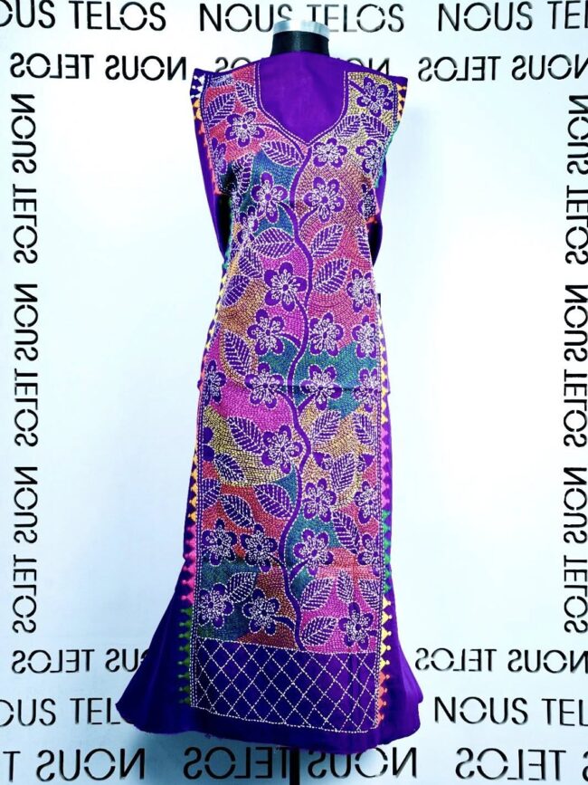 Nakshi Hand embroidered Unstitched Cotton 1-piece 7