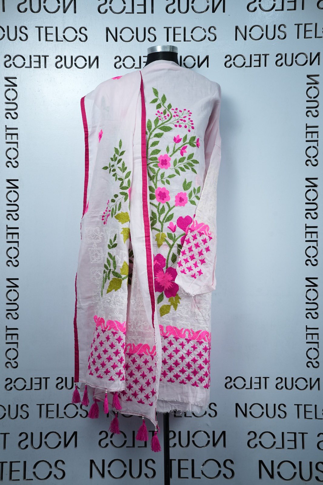 Nakshi Hand embroidered Unstitched Cotton 2-piece 6