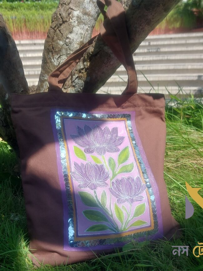 Brown Hand Painting Tote Bag 17