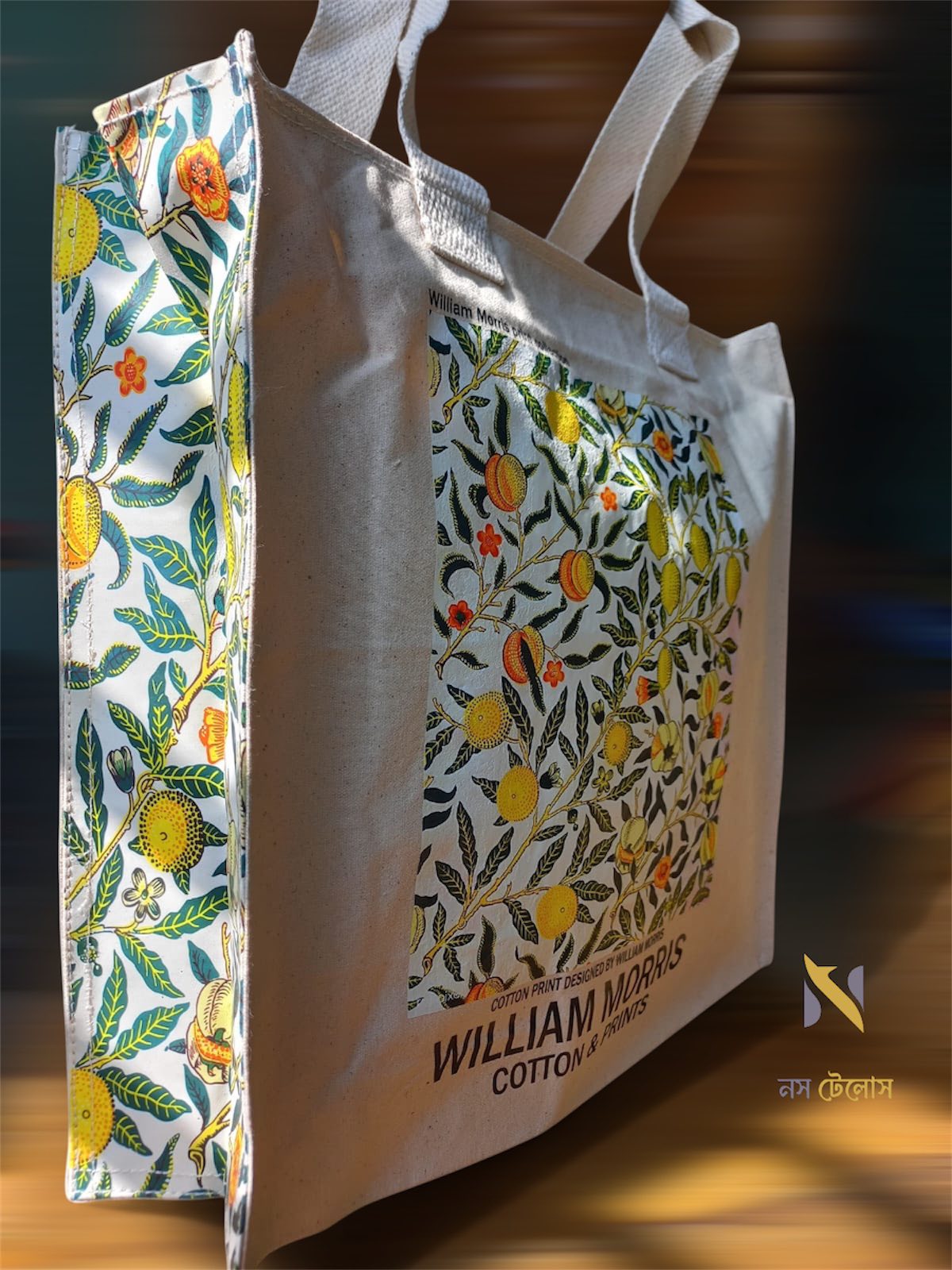 White Printed Jute Bag 10