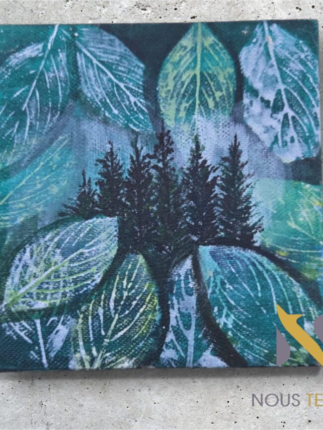 Painting with Green Background 5