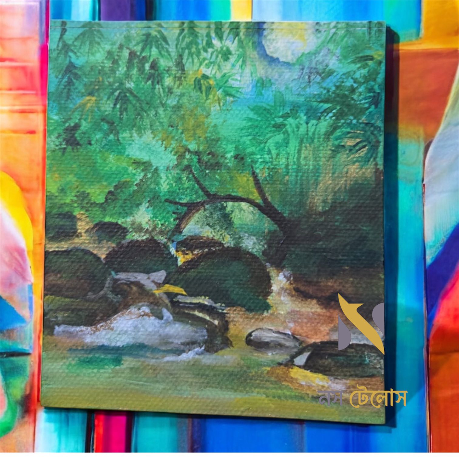 Painting with Green Background 6